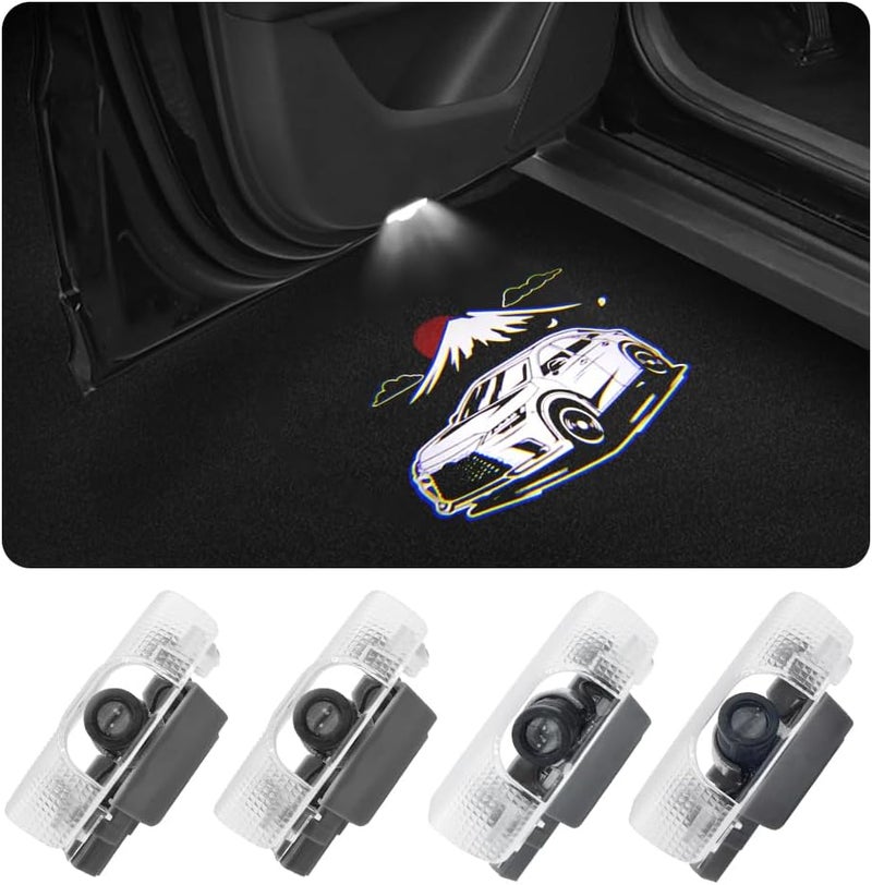 akarin LED Car Door Logo Lights Compatible for RX350 RX350h RX450h RX500h 2023-Present Courtesy Projector Laser Welcome Lamp Puddle Lights Kit Car Accessories (rx 2023-present) - Image 1